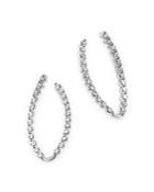 Diamond Inside Out Hoop Earrings In 14k White Gold, .50 Ct. T.w. - 100% Exclusive