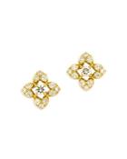 Bloomingdale's Diamond Clover Stud Earrings In 14k Yellow Gold, 0.25 Ct. T.w. - 100% Exclusive