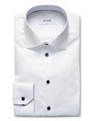Eton Of Sweden Contrast Button Twill Slim Fit Dress Shirt