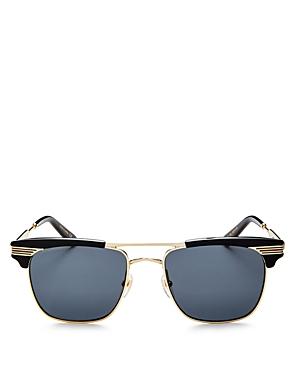 Gucci Brow Bar Square Sunglasses, 55mm