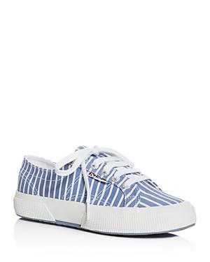 Superga Shirting Fabric Lace Up Sneakers