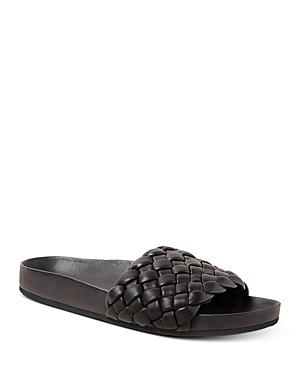 Loeffler Randall Women's Sonnie Woven Leather Slide Sandals