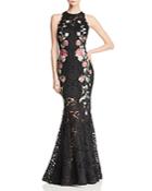 Avery G Embroidered Lace Gown