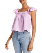 Aqua Gauze Flutter Sleeve Top - 100% Exclusive