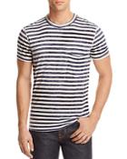 7 For All Mankind Tie Dyed Striped Tee