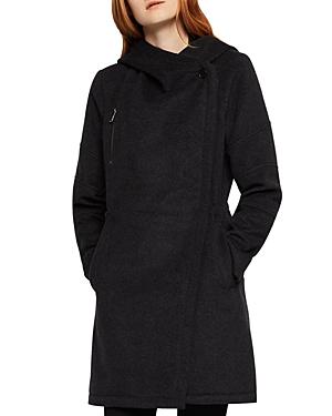 Bcbgeneration Faux Leather-trim Hooded Coat