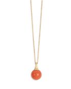 Marco Bicego 18k Yellow Gold Africa Boule Carnelian Pendant Necklace, 15.25