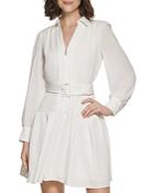 Karl Lagerfeld Paris Crepe Drop Waist Dress