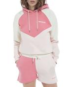 The Kooples Color Block Cropped Hoodie