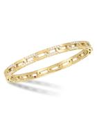 Roberto Coin 18k Yellow Gold Navarra Diamond Chain Overlapping Link Bangle Bracelet