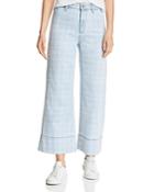 Billy T Cropped Wide-leg Plaid Pants