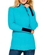Nic+zoe Cozy Up Cable Knit Turtleneck Sweater