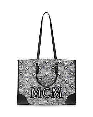 Mcm Vintage Jacquard Large Tote