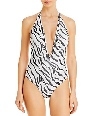 Peixoto Kai Zebra Print One Piece Swimsuit