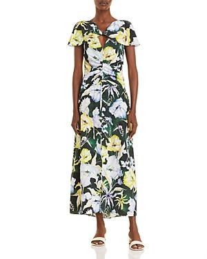 Jason Wu Floral Print Silk Day Dress