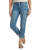 Jag Jeans Carter Mid Rise Cropped Girlfriend Jeans In Mid Vintage
