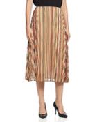 T Tahari Striped Midi Skirt