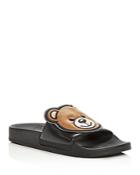 Moschino Women's Teddy Bear Pool Slide Sandals