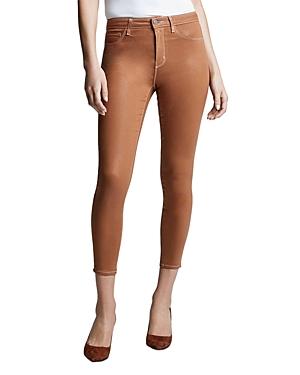L'agence Margot High Rise Skinny Mix Stitch Jeans In Java Natural