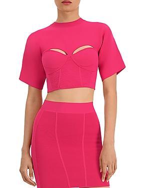 Herve Leger Bustier Cutout Crop Top
