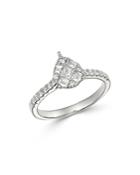 Bloomingdale's Fancy-cut Diamond Mosaic Ring In 14k White Gold, 0.70 Ct. T.w. - 100% Exclusive