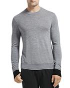 Atm Anthony Thomas Melillo Contrast-cuff Merino Wool Sweater