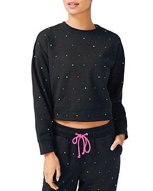 Terez Cotton Gemstone Cropped Sweatshirt