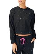 Terez Cotton Gemstone Cropped Sweatshirt