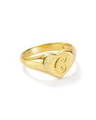 Argento Vivo Signet Ring In 18k Gold-plated Sterling Silver