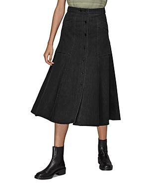 Whistles Julia Flared Denim Skirt