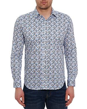 Robert Graham Marshalltown Cotton Printed Tailored Fit Button Down Shirt