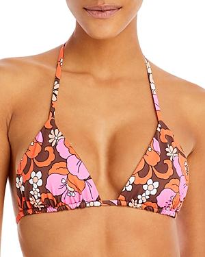 Frankies Bikinis Tia Printed Triangle Bikini Top