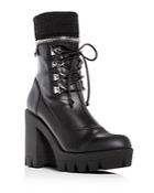 Giuseppe Zanotti Women's Gintonic Leather Zip Top Block-heel Platform Combat Boots