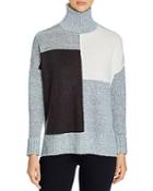 Alison Andrews Color-blocked Turtleneck Sweater