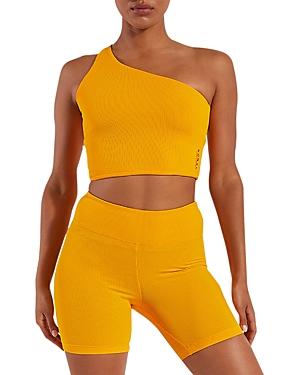 Koral Attract One Shoulder Ribbed Crop Top