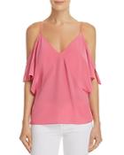 Bailey 44 Chakra Silk Cold-shoulder Top