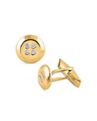 Bloomingdale's Diamond Button Cufflinks In 14k Yellow Gold, 0.25 Ct. T.w. - 100% Exclusive