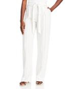 Vince Pleated Soft Striped Belted Pants