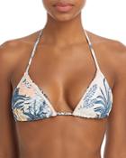 Agua Bendita Lolita Embroidered Triangle Bikini Top
