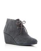Toms Desert Wedge Lace Up Booties