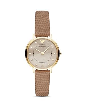 Emporio Armani Mother-of-pearl & Faux Snakeskin-embossed Strap Watch, 32mm