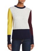 Aqua Cashmere Color-block Crewneck Cashmere Sweater - 100% Exclusive