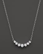 Diamond 7 Stone Necklace In 14k White Gold, 1.50 Ct. T.w.