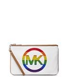 Michael Michael Kors Tz Rainbow Logo Wristlet