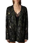 Zadig & Voltaire Addison Sequined Camo Cardigan
