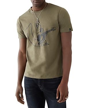 True Religion Cotton Half Buddha Half Horseshoe Logo Graphic Tee