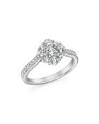Diamond Flower Cluster Ring In 14k White Gold, 1.0 Ct. T.w. - 100% Exclusive