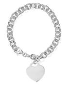 Aqua Heart Charm Link Bracelet In Sterling Silver - 100% Exclusive