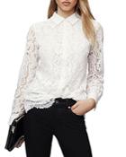Reiss Yasi Collared Lace Top
