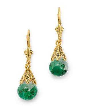 Bloomingdale's Emerald Drop Earrings In 14k Yellow Gold - 100% Exclusive